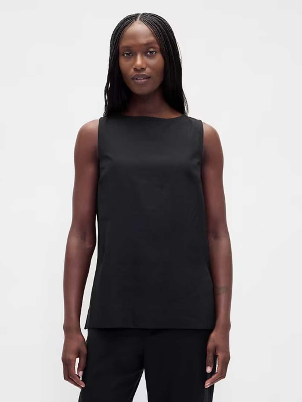 GAP Black Sleeveless linen blend Tank Top